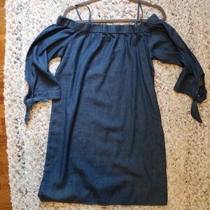 Denim Off the shoulder  Dress